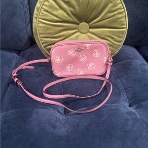 Coach Pink Floral Crossbody Bag